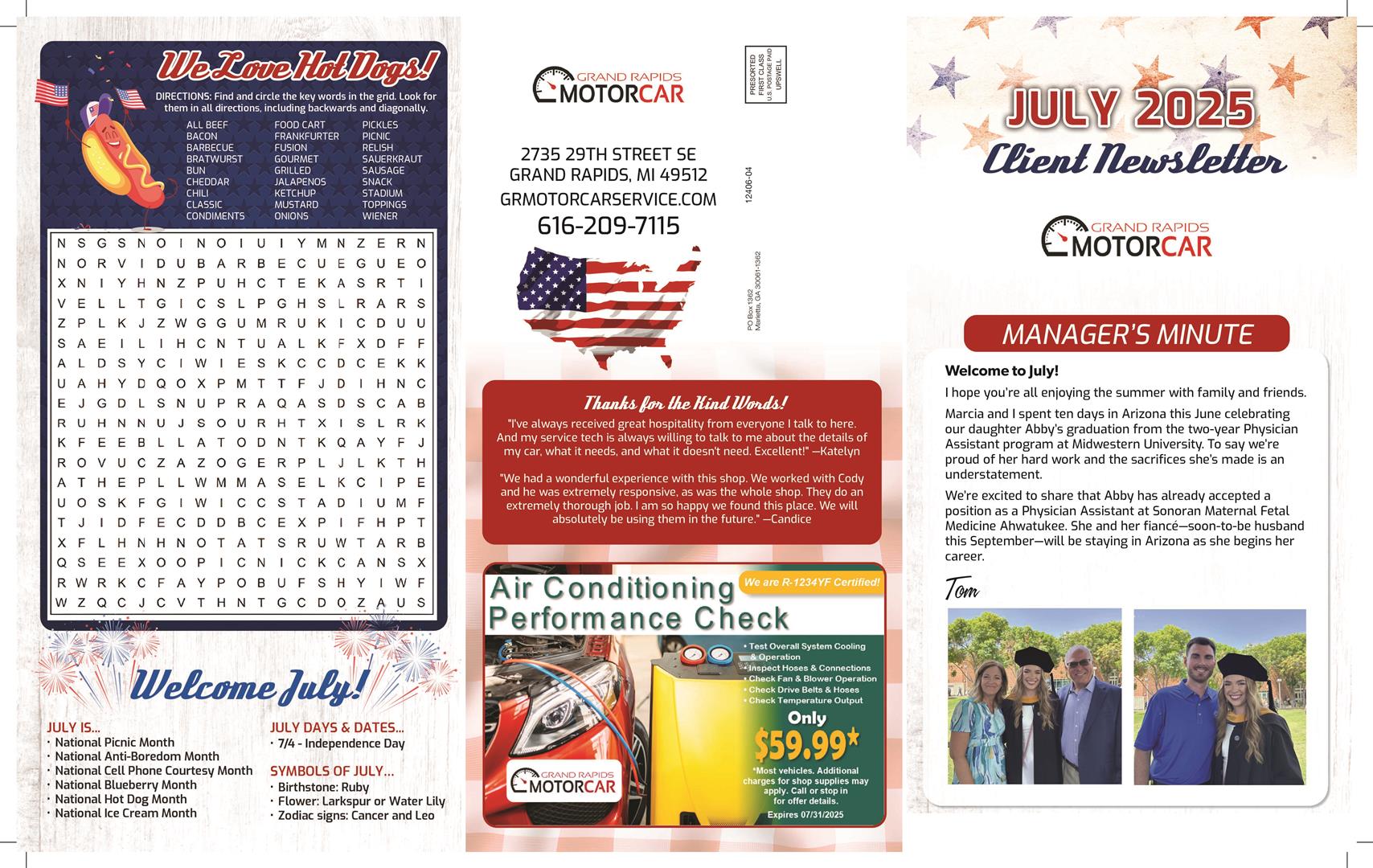 November Newsletter | Grand Rapids Motorcar